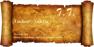 Tauber Tekla névjegykártya