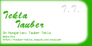tekla tauber business card